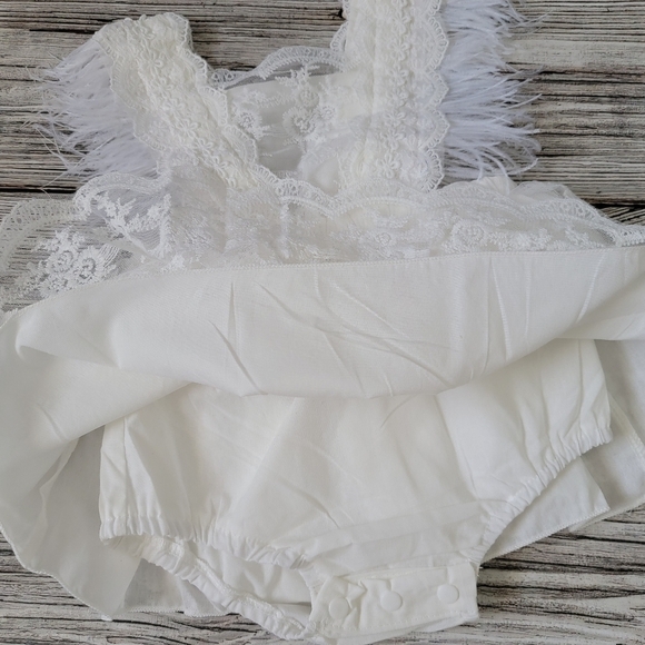 Baby Girl Christmas Dress Green White Fringe Sleeve Christmas Dress NWT - Picture 11 of 15